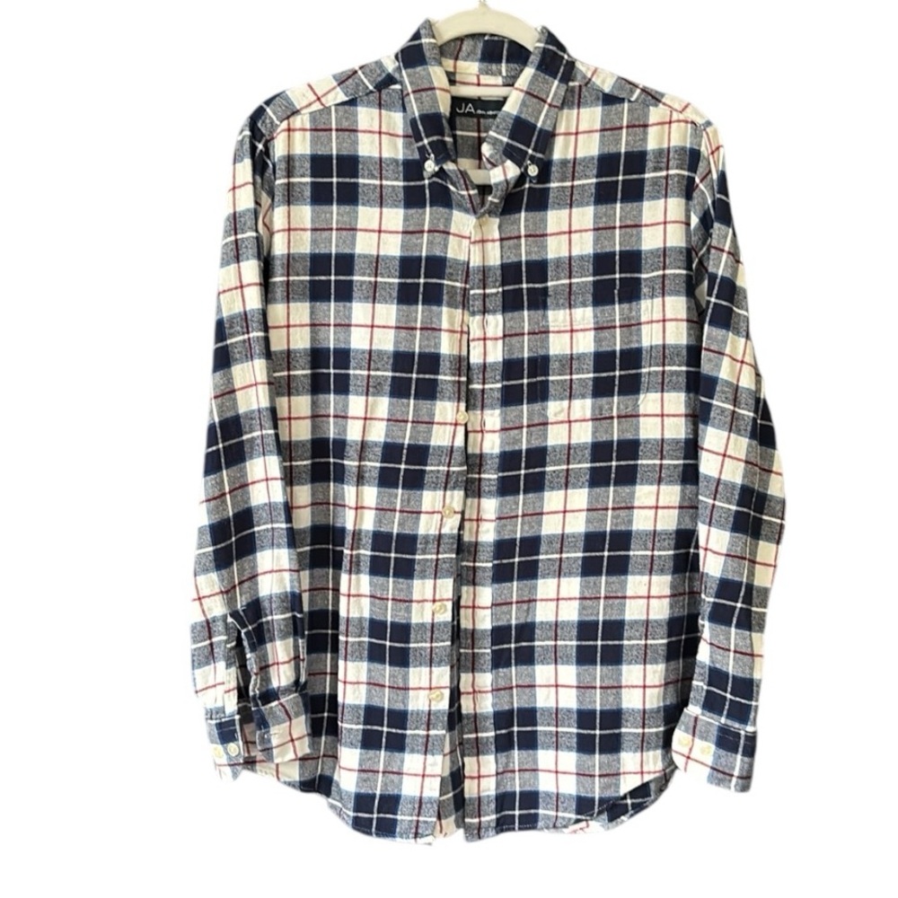 JA John Ashford Men's Plaid Long Sleeve Flannel Shirt